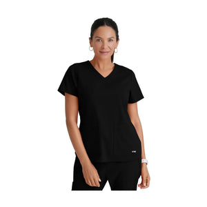 Aura - V-neck tunic - Women - Grey’s Anatomy Stretch Grey’s Anatomy  Black / XL