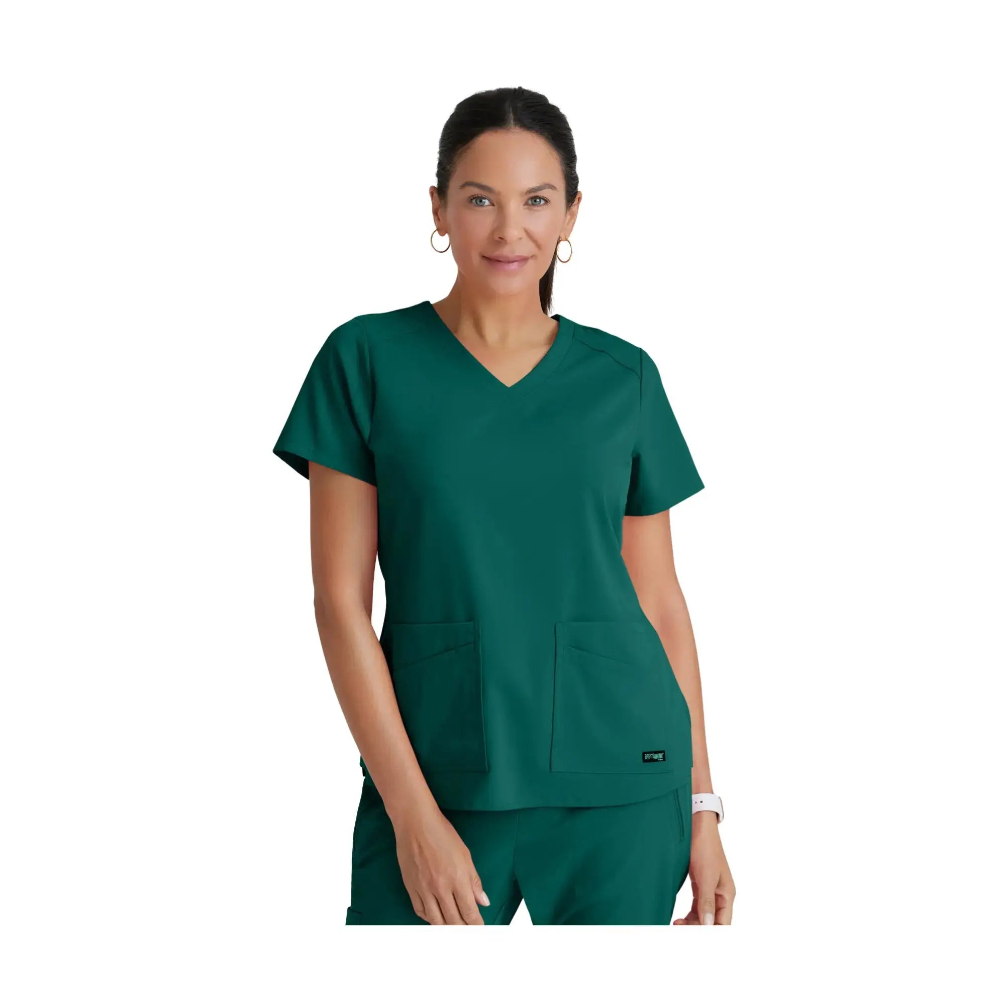 Aura - V-neck tunic - Women - Grey’s Anatomy Stretch Grey’s Anatomy  Hunter Green / XL