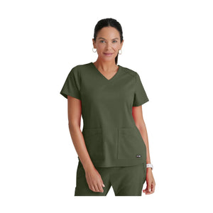 Aura - V-neck tunic - Women - Grey’s Anatomy Stretch Grey’s Anatomy  Olive Green / XL