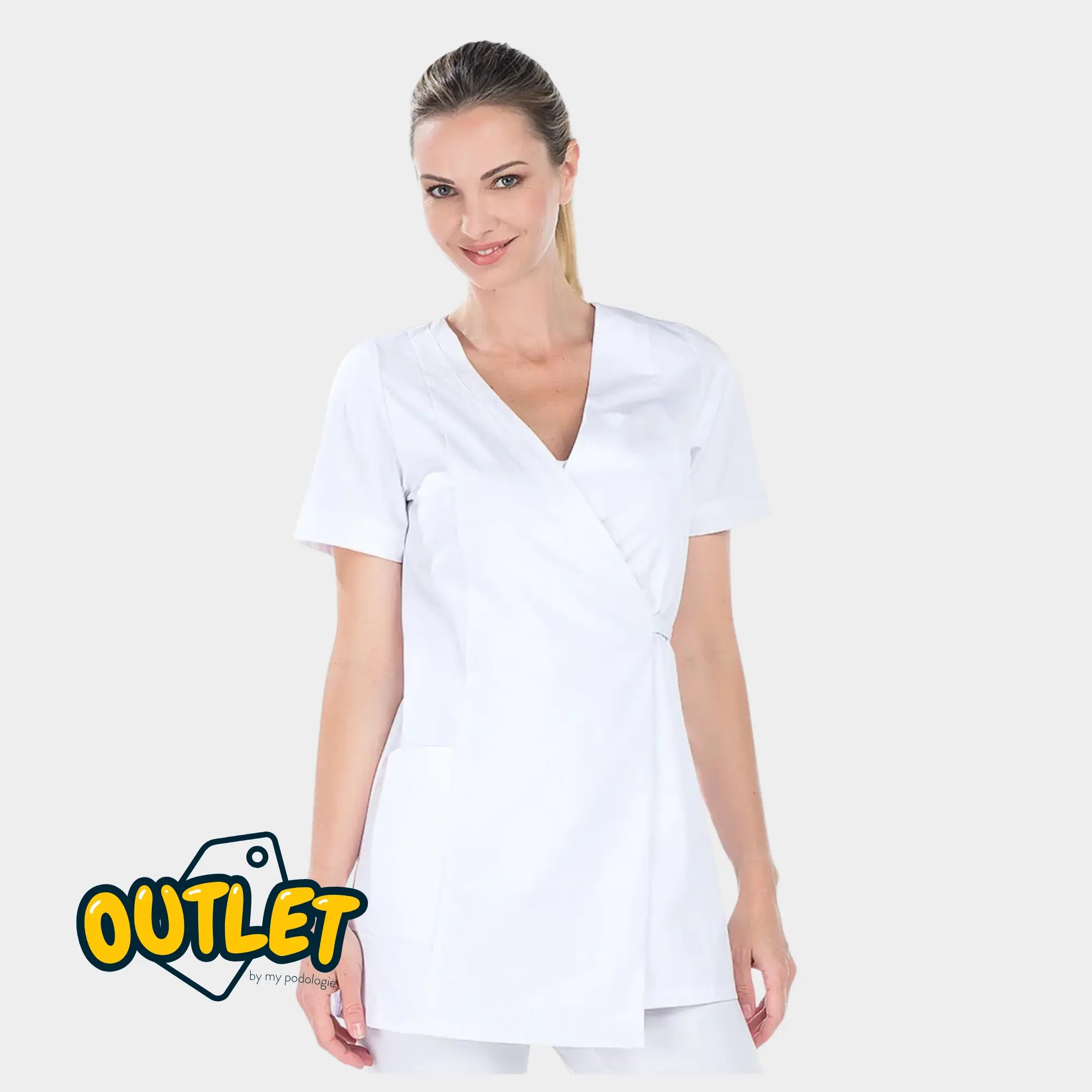 Blouse femme - Taille XS - My Blouse // Fin de série My Podologie  Claudia - blanc