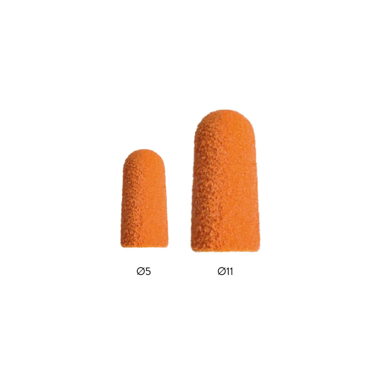 Capuchons Coniques Oranges SK-PODO X10 - Ø 5mm ou 11mm - Grain Fin, Moyen ou Gros - Lukas Podological Lukas Podological  Fin-5