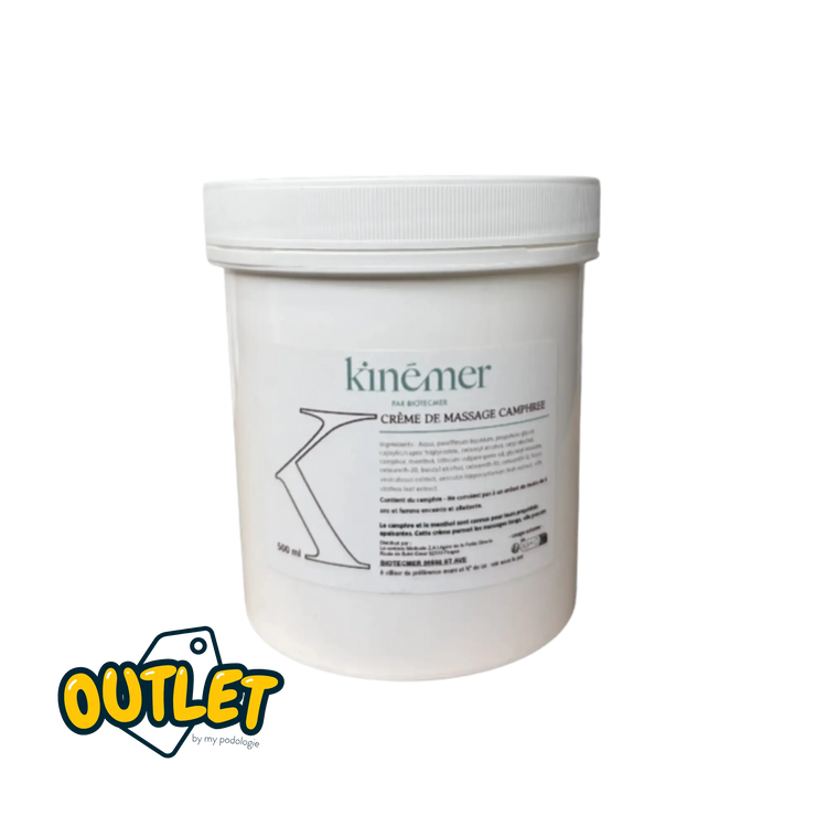 Crème Massage Camphrée - 500 ml - Kinémer - Biotecmer // Date courte Biotecmer 