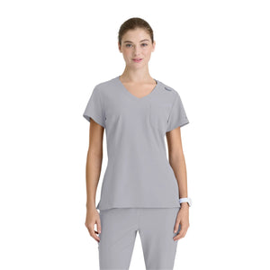 Dignity - Tunique Col V - Femme - Skechers SKECHERS  Gris Clair / XL