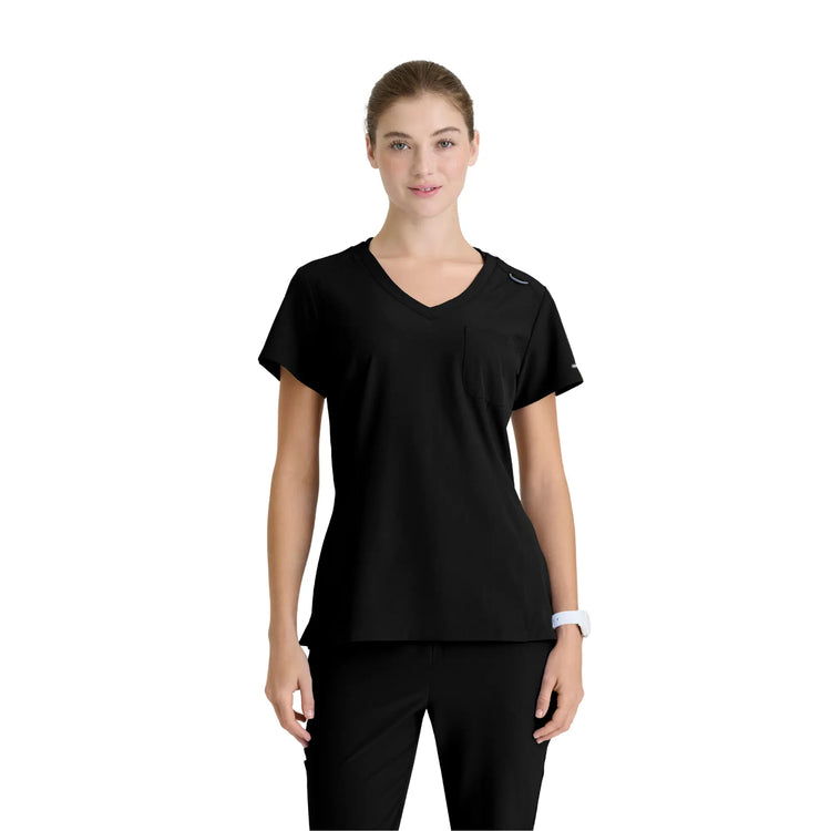 Dignity - Tunique Col V - Femme - Skechers SKECHERS  Noir / XL