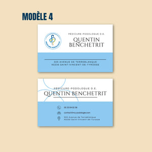 Impression & création de cartes de visite My Podologie  Modèle-4-500-cartes