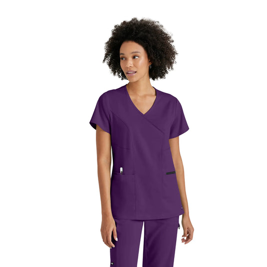 Kim - Crossover V-neck tunic - Women - Grey’s Anatomy Stretch Grey’s Anatomy 