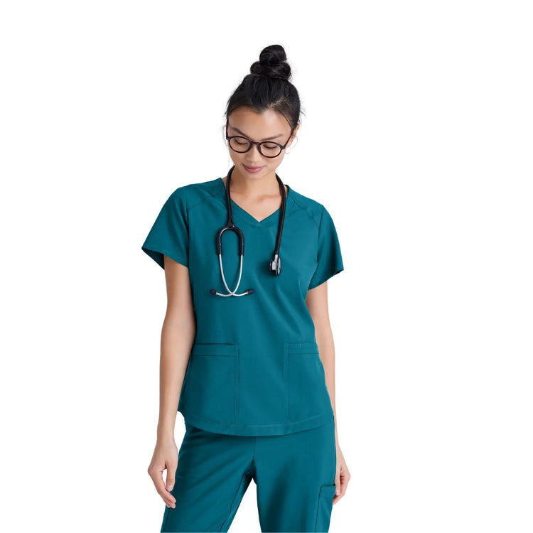 Luma - Tunique col V - Femme - Grey’s Anatomy Evolve Grey’s Anatomy  Bleu Caraïbes / XL