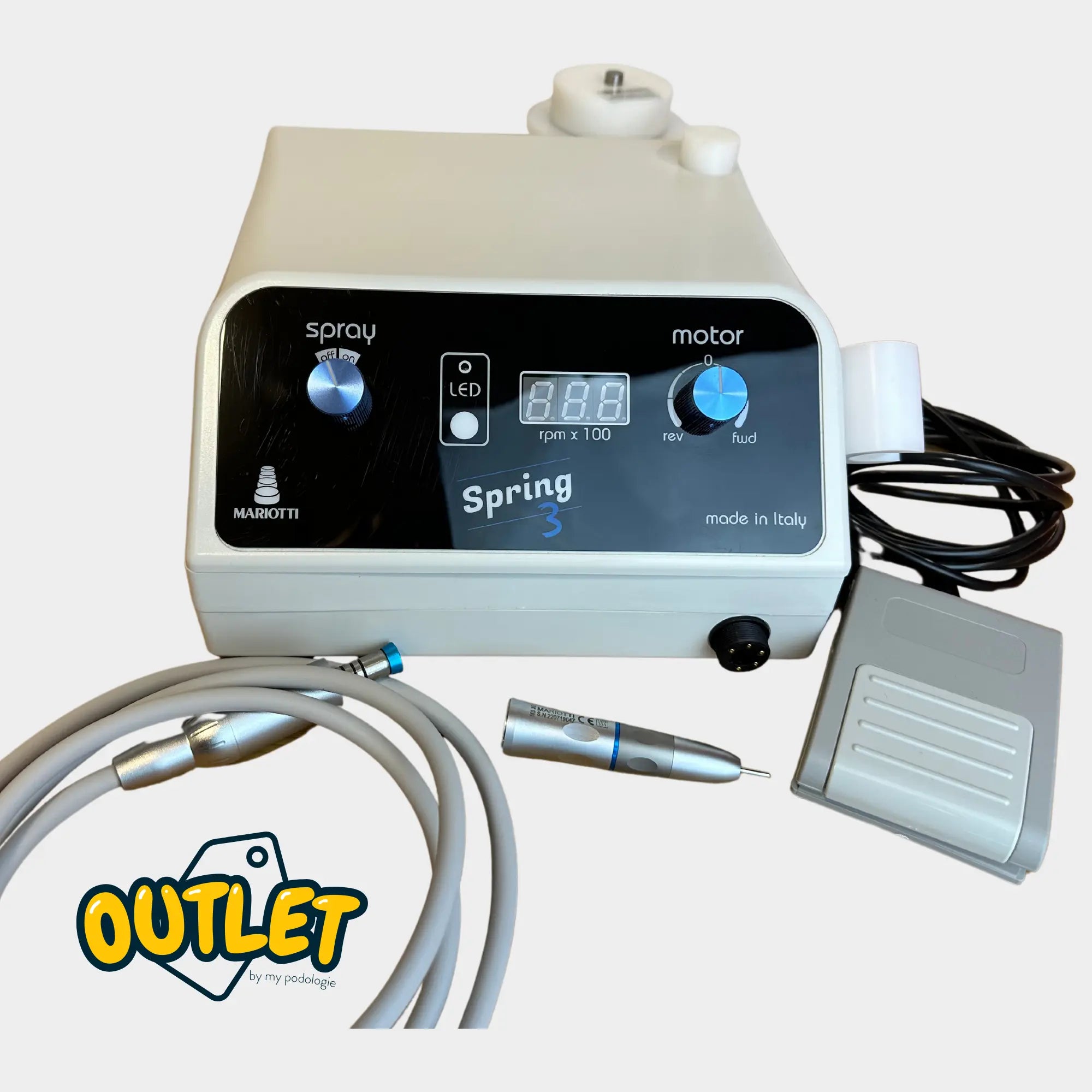 Micromoteur à Spray Spring3E + Pièce à main (MD.SO) - Expert by My Podologie // Reconditionné Expert 