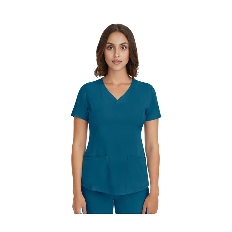Monique - Tunique médicale - Col V - Femme - Healing Hands - 1 Healing Hands  Bleu Canard / 3XL