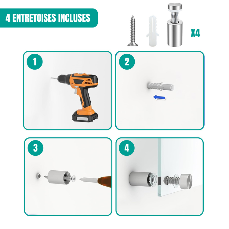 Plaque pédicure-podologue avec logo officiel - Plexiglas 45x45 cm My Podologie 