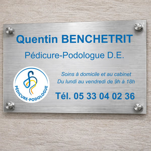 Plaque professionnelle Pédicure-Podologue personnalisable My Podologie 
