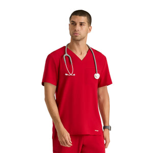 Prague - Tunique col V - Homme - Grey’s Anatomy Evolve Grey’s Anatomy  Rouge / XL