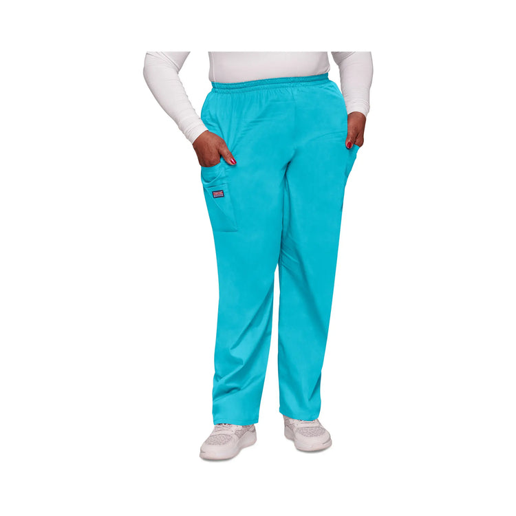 Seignosse - Pantalon cargo médical - Femme - Cherokee - Couleur 1 Cherokee Authentic Workwear  Bleu-Turquoise-XXXL