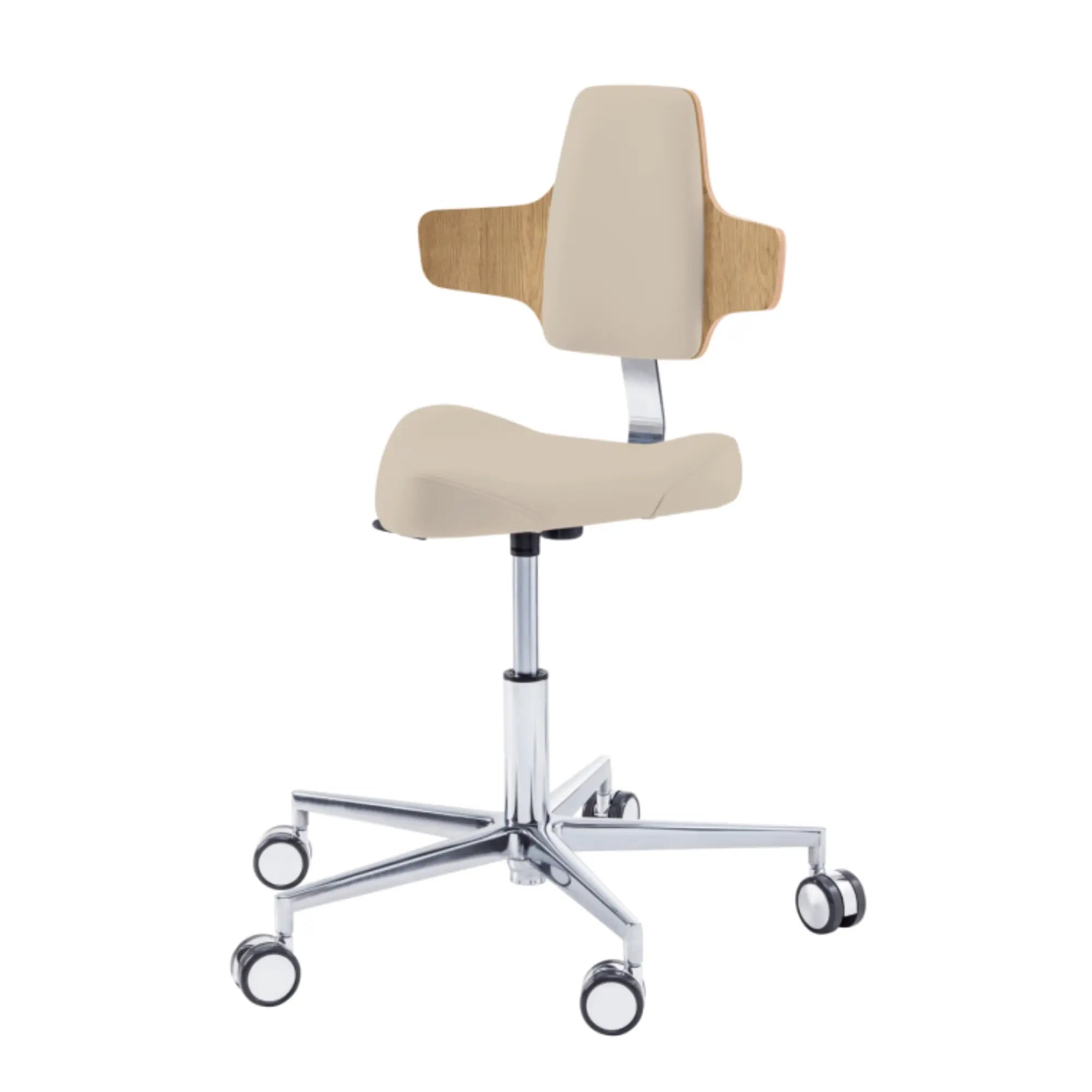 Siège praticien - TRIANGLE - Ruck - Ressort à Gaz Long Ruck  Naturel-Dossier-Napo-CPL-Chêne