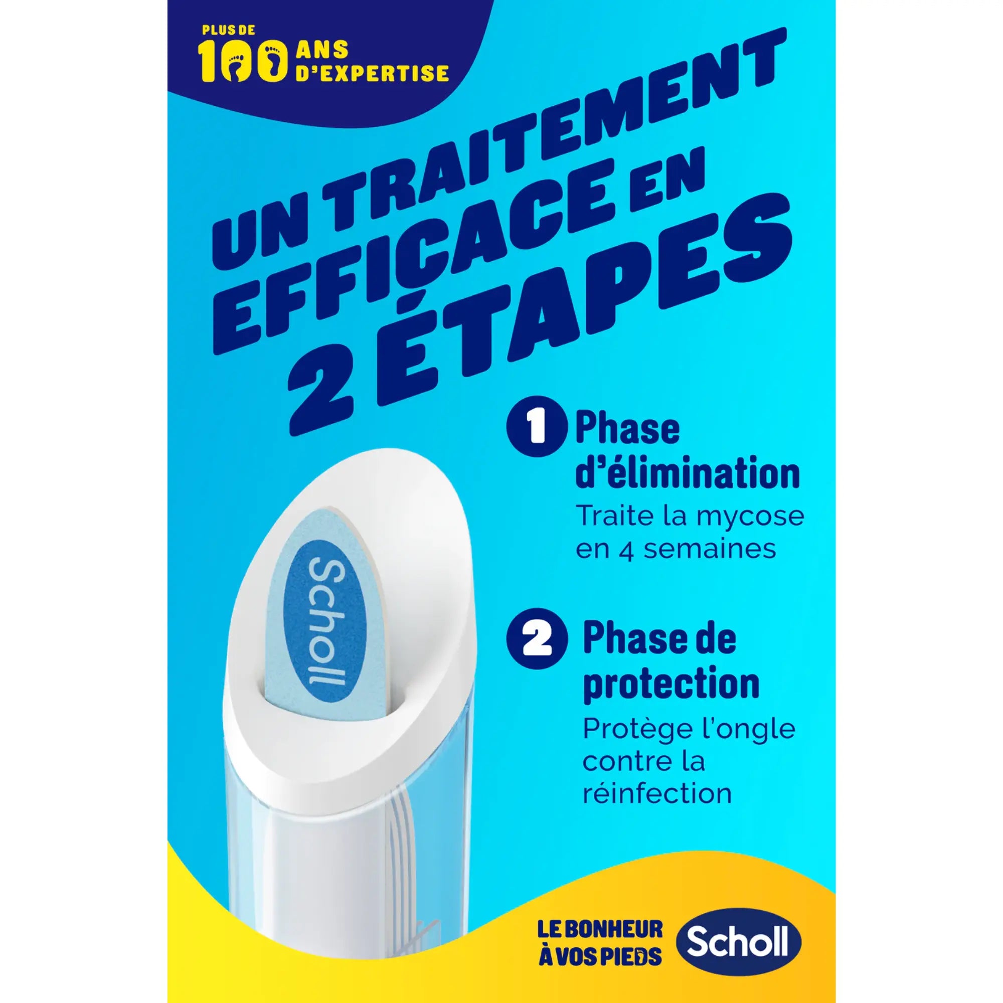 Traitement Mycose de l'Ongle - 2 en 1 - 3,8 ml + 5 limes - Scholl Scholl 